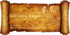 Gönczi Ilona névjegykártya