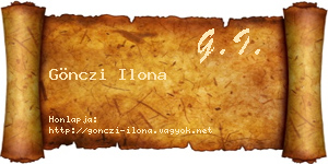 Gönczi Ilona névjegykártya